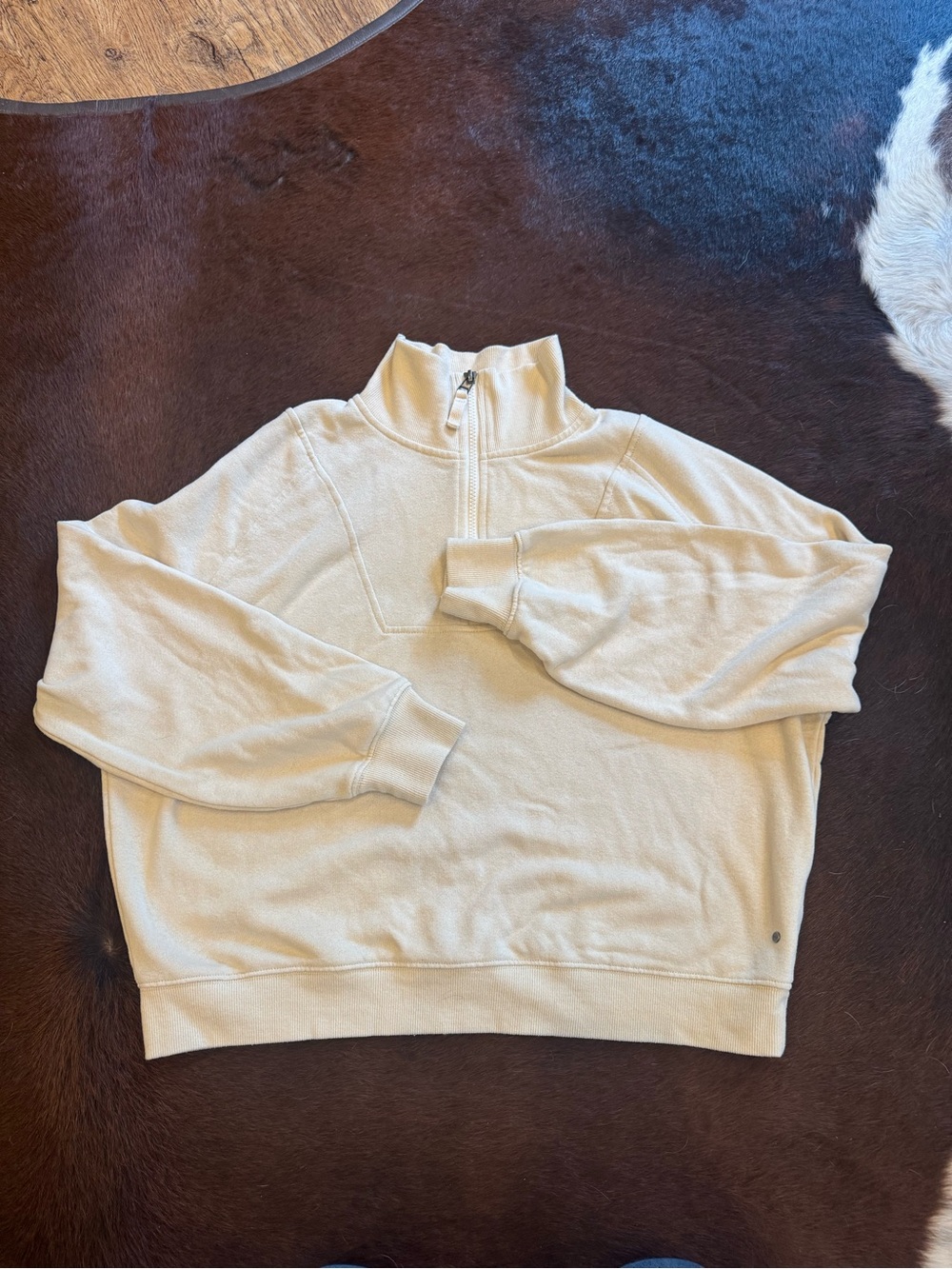 Prana Cream Quarter-Zip Pullover Sweatshirt